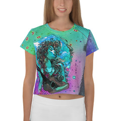 Twilight Tunes Tapestry All-Over Print Crop Tee