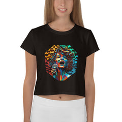 Symphony Silhouette All-Over Print Crop T-Shirts