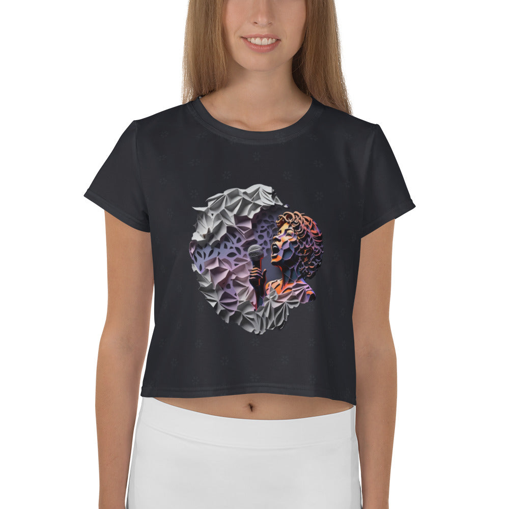 Pop Princess All-Over Print Crop T-Shirts