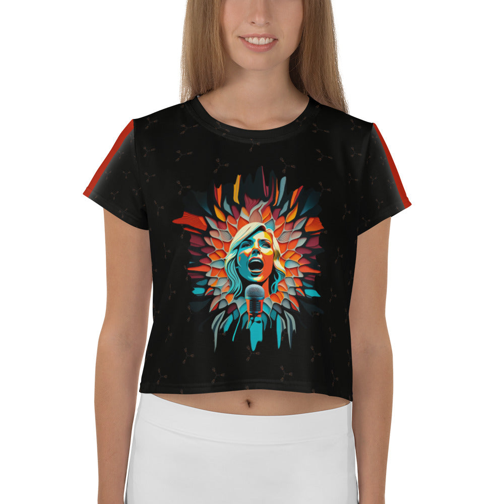 Blues Bliss Crop T-Shirts