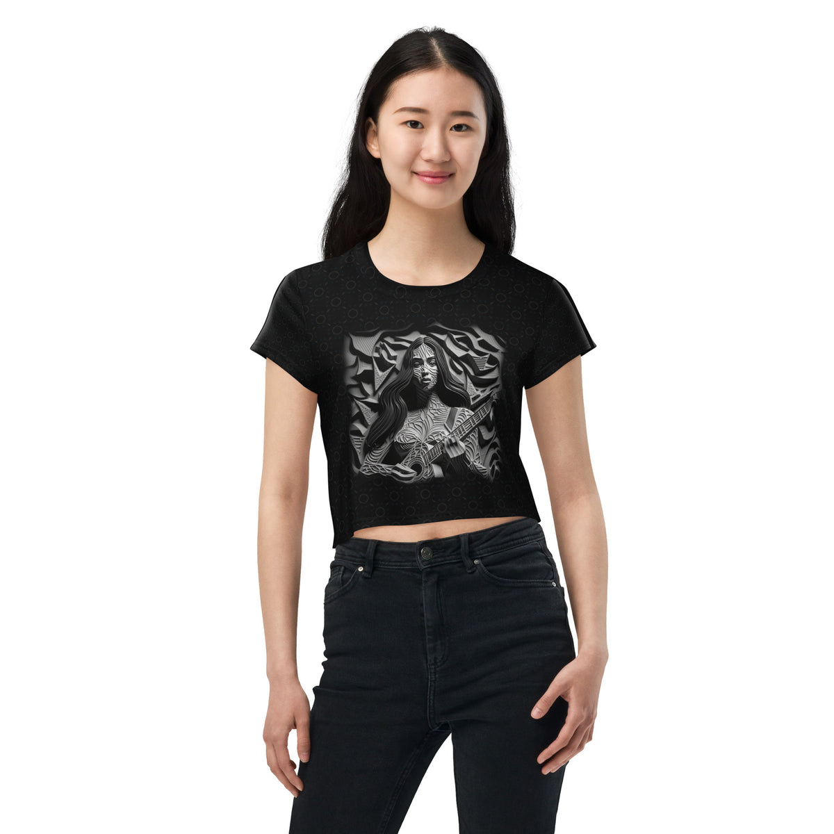 Explorer's Expanse All-Over Print Crop T-Shirts