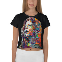 Serenade in Style All-Over Print Crop T-Shirts