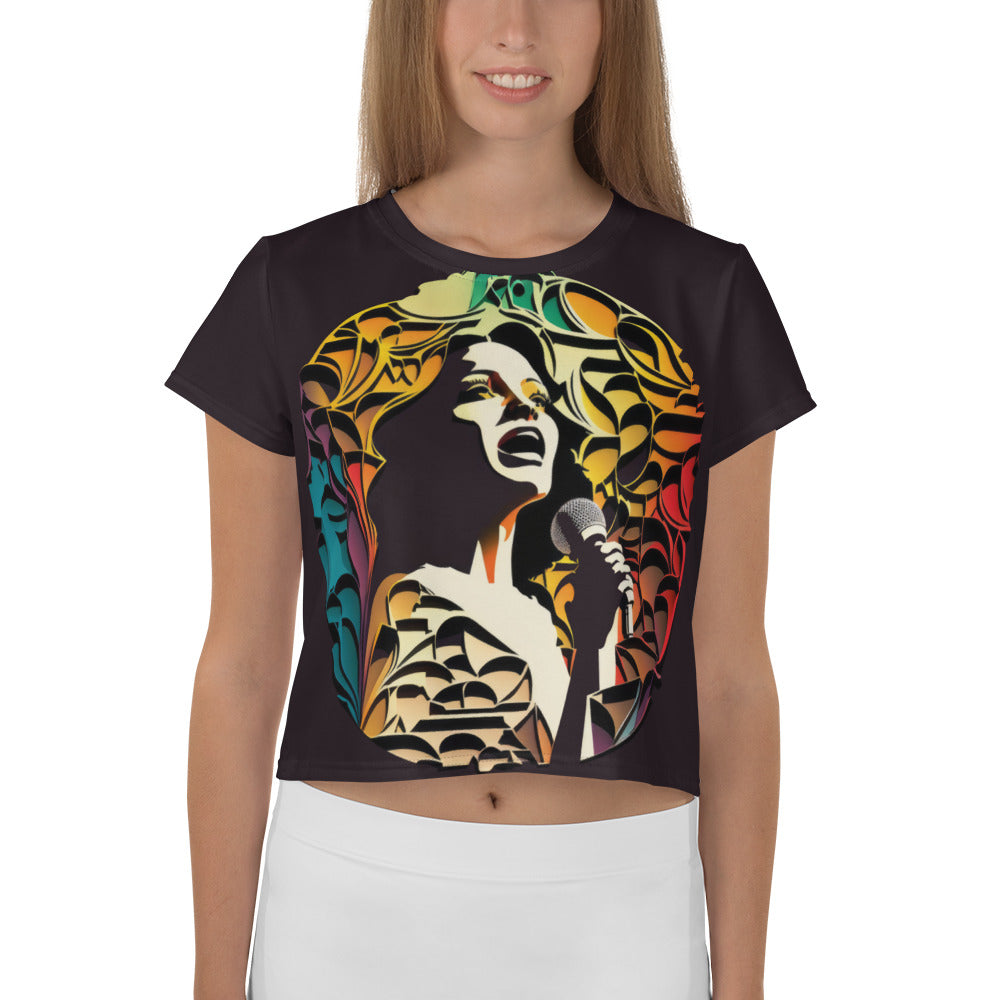 Harmony Dreams" All-Over Print Crop T-Shirts