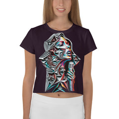 Sonic Tapestry All-Over Print Crop T-Shirts