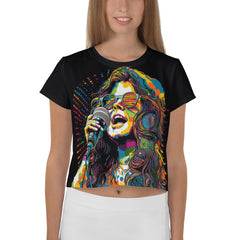 Musical Melange All-Over Print Crop T-Shirts