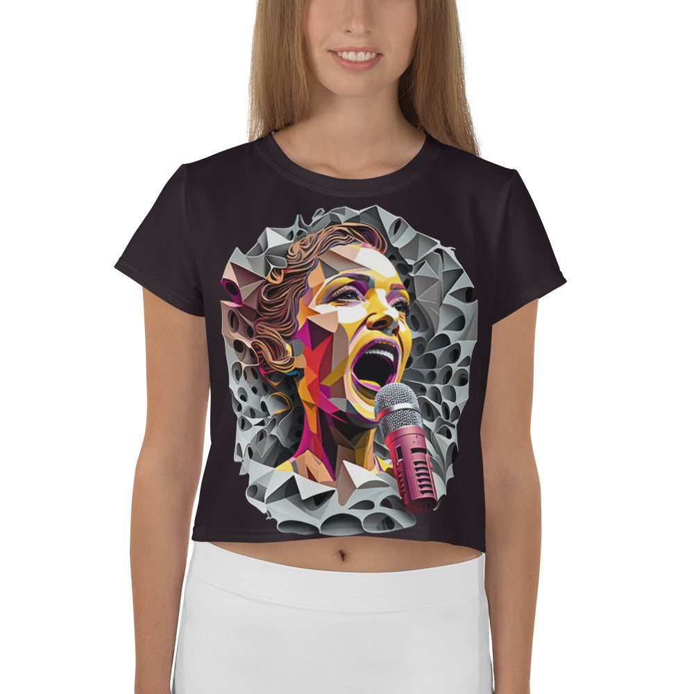 Symphonic Threads All-Over Print Crop T-Shirts