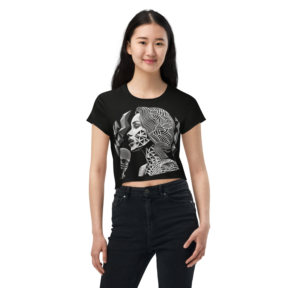 Vocal Harmony All-Over Print Crop T-Shirts