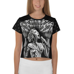 Artistic Aria All-Over Print Crop T-Shirts