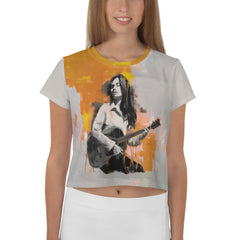 Minimalist Abstract Brushstroke Crop Tee