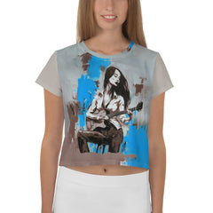 Serene Abstraction Crop Tee