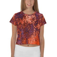 Timberland Trails All-Over Print Crop T-Shirt