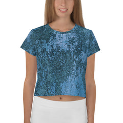 Desert Stone All-Over Print Crop T-Shirt