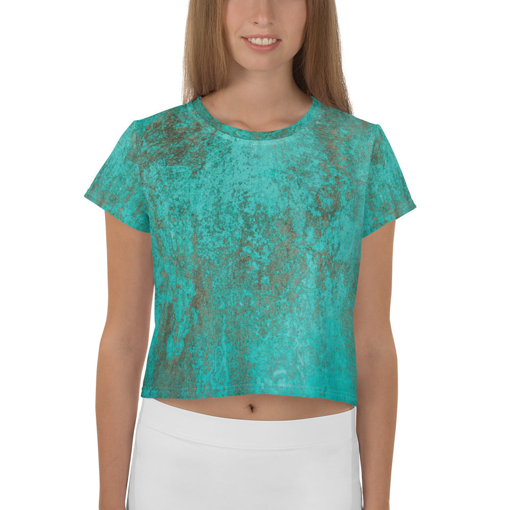 Barnwood Beauty All-Over Print Crop T-Shirt