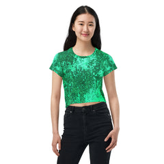 Wilderness Whispers All-Over Print Crop T-Shirt