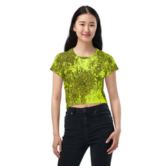 Timberland Terrain All-Over Print Crop T-Shirt