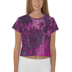 Rustic Elegance All-Over Print Crop T-Shirt