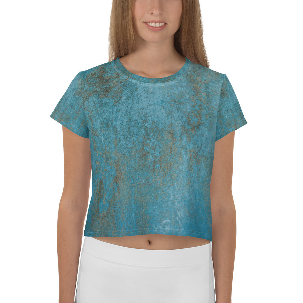 Iron Forge All-Over Print Crop T-Shirt