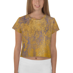 Vintage Metalwork All-Over Print Crop T-Shirt