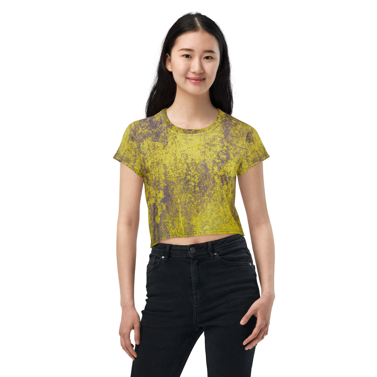 Cabin Comfort All-Over Print Crop T-Shirt