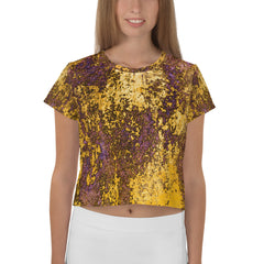 Coastal Serenity All-Over Print Crop T-Shirt