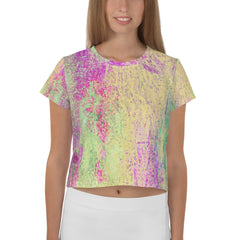 Patchwork Panache Crop T-Shirts