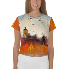 Sunset Horizon Women's Crop Tee