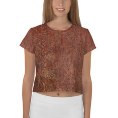 Rusty Iron Texture Crop T-Shirt