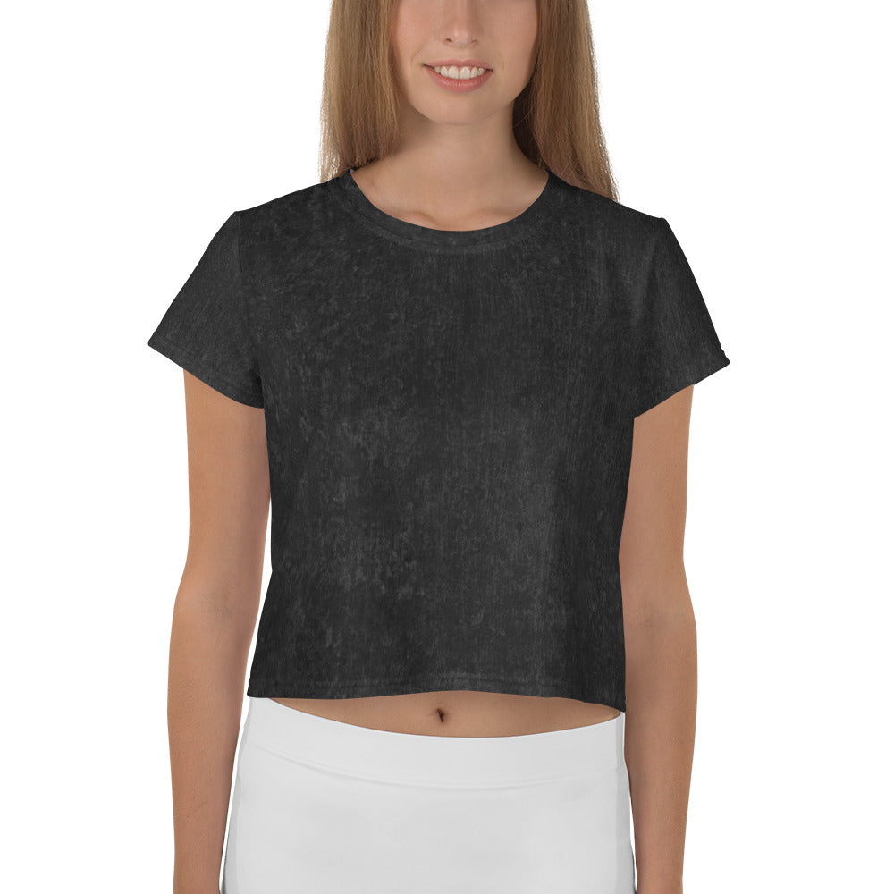 Liquid Metal All-Over Print Crop Top