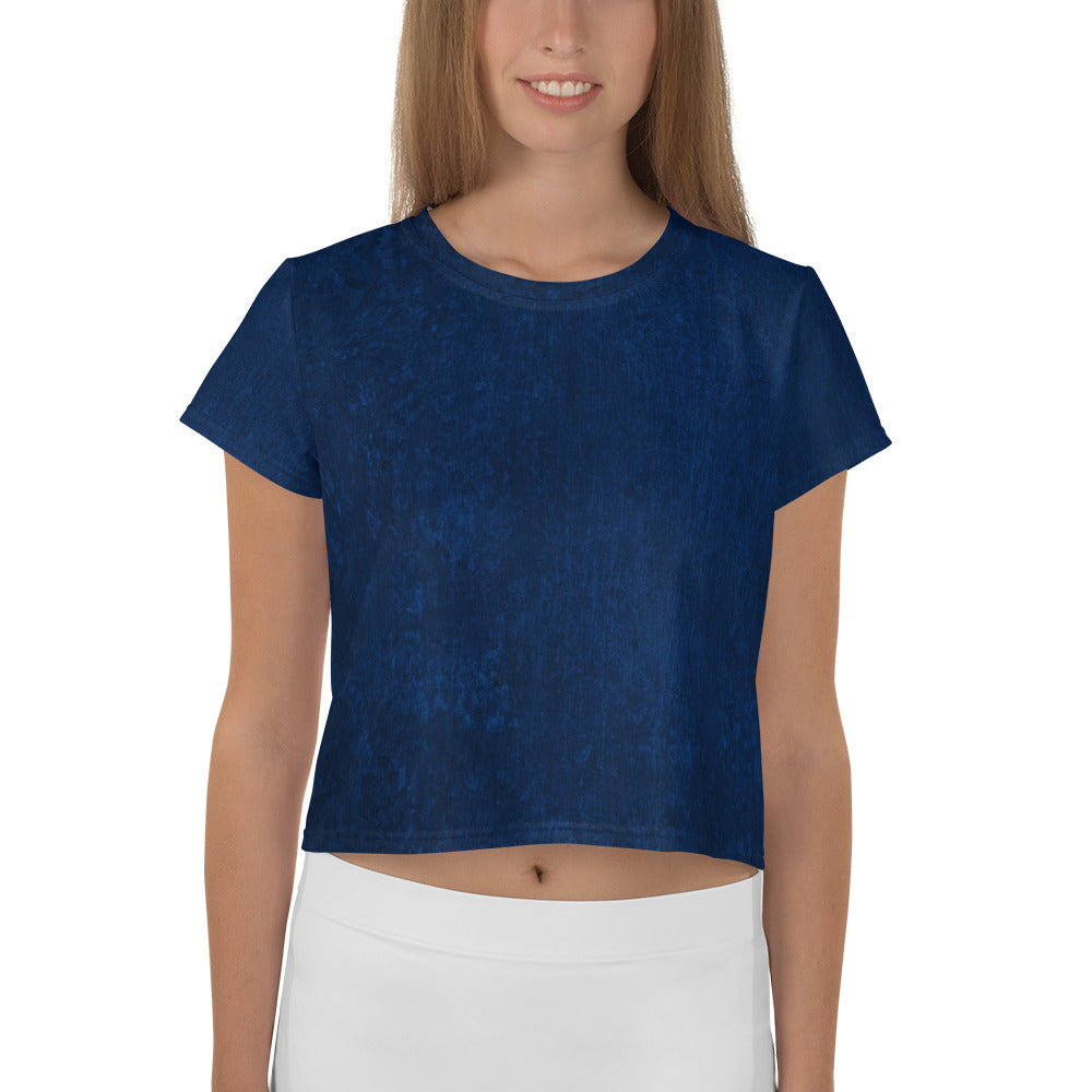 Weathered Steel Texture Crop T-Shirt