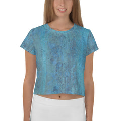 Liquid Mercury All-Over Print Crop Top