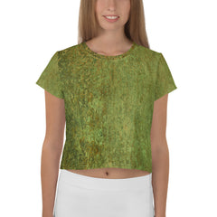 Antique Bronze Texture Crop T-Shirt