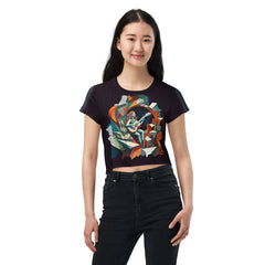 Greatest Music Lover All-Over Print Crop T-Shirt