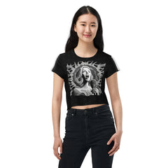 Greatest Bookworm All-Over Print Crop T-Shirt