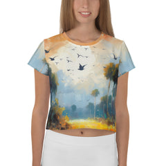 Rolling Hills Landscape Crop T-Shirt