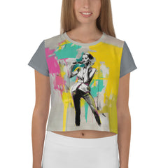 Sculpted Serenity All-Over Print Crop T-Shirt