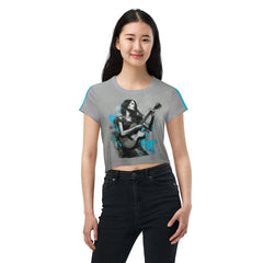 Dynamic Patterns All-Over Print Crop T-Shirt