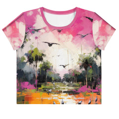 Waterfall Oasis Women's Crop Tee