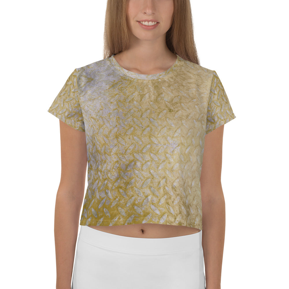 Velour Allure Texture Crop T-Shirt