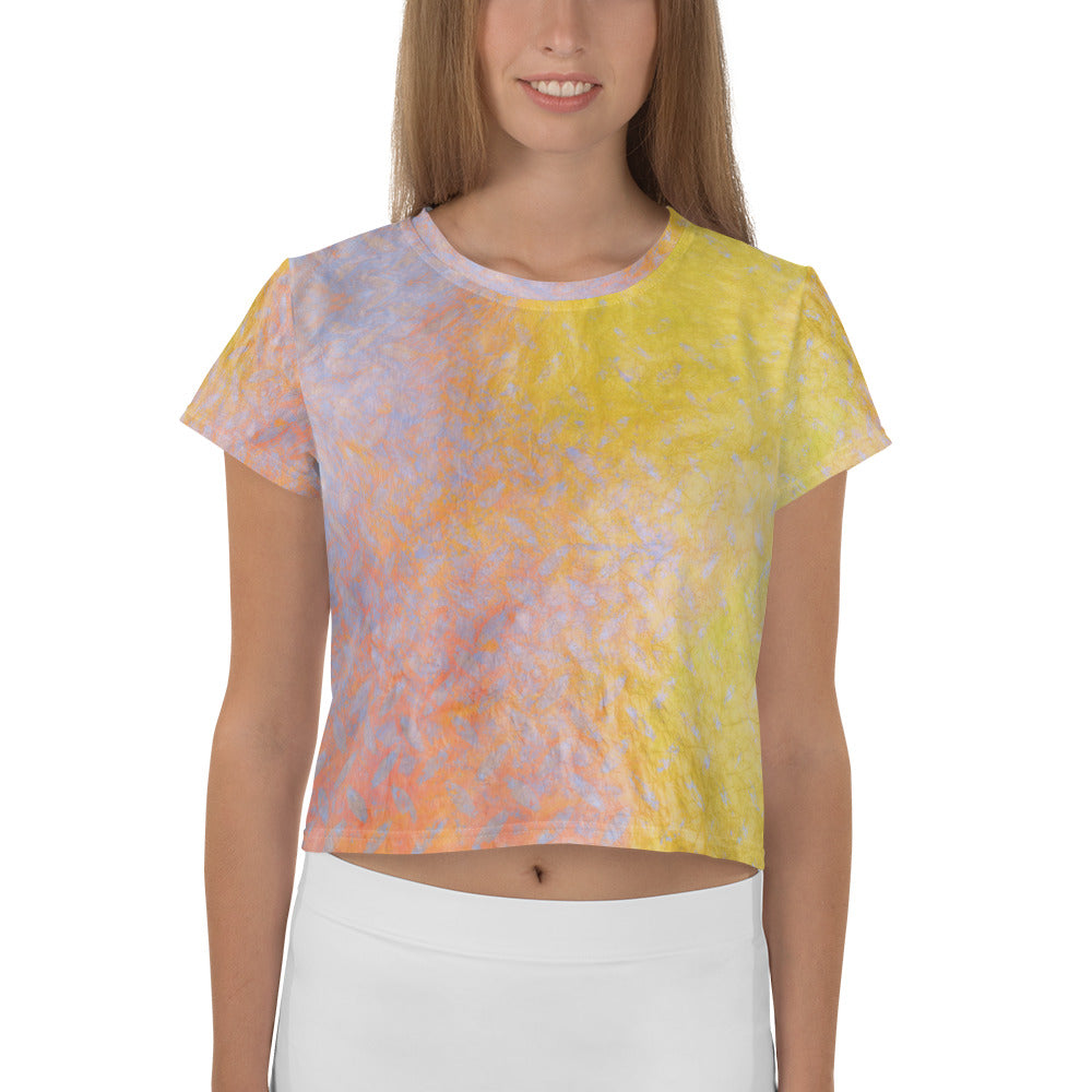 Fleece Fantasy Texture Crop T-Shirt