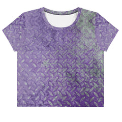 Satin Serenity Texture Crop T-Shirt