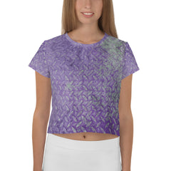 Satin Serenity Texture Crop T-Shirt