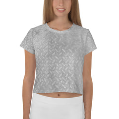 Jacquard Allure Texture Crop T-Shirt