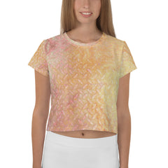 Ripple Effect Texture Crop T-Shirt