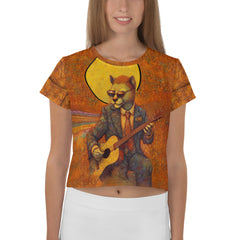 Meow Magic All-Over Print Crop T-Shirt