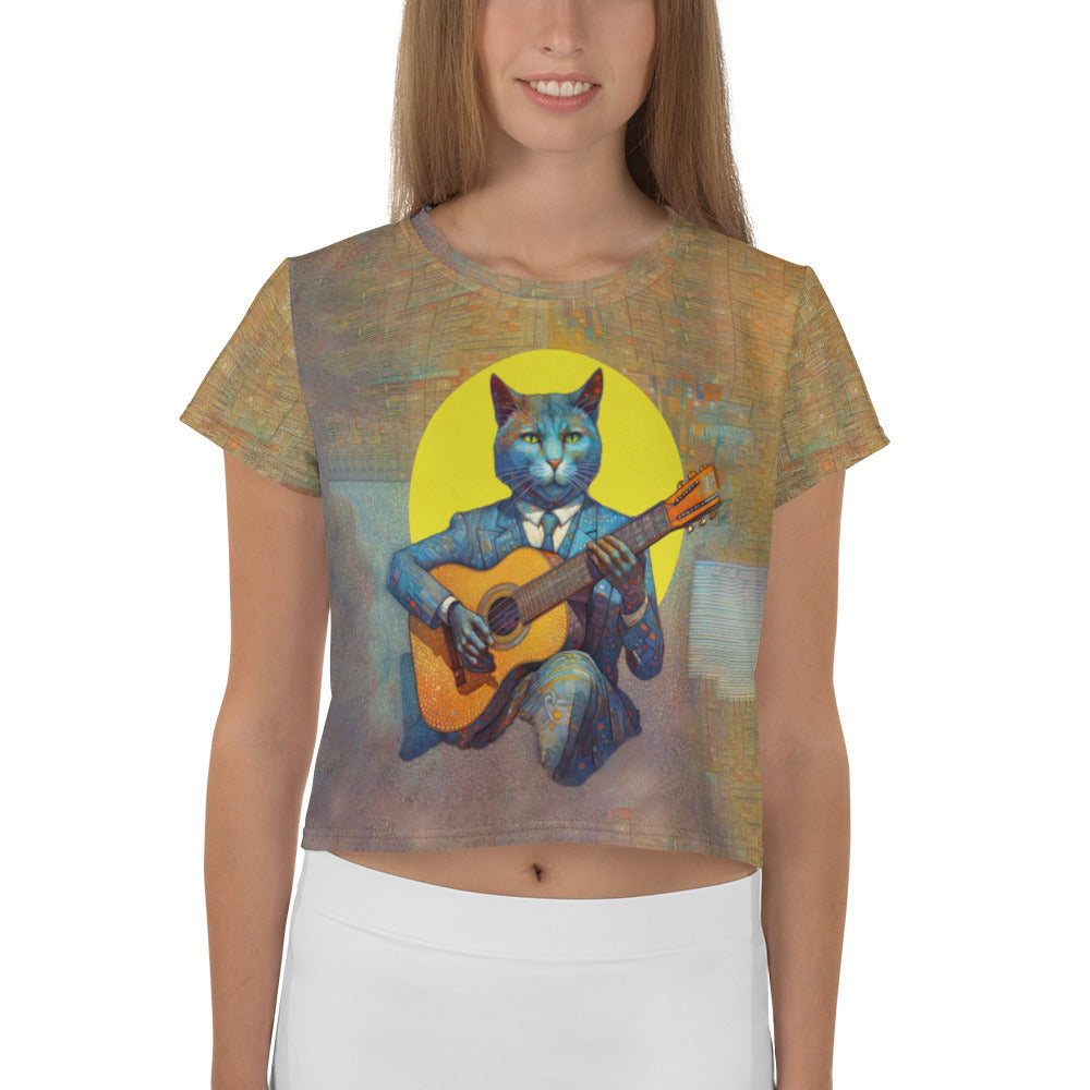 Whisker Wonders All-Over Print Crop T-Shirt