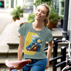 Alien Abstraction All-Over Print Crop T-Shirt