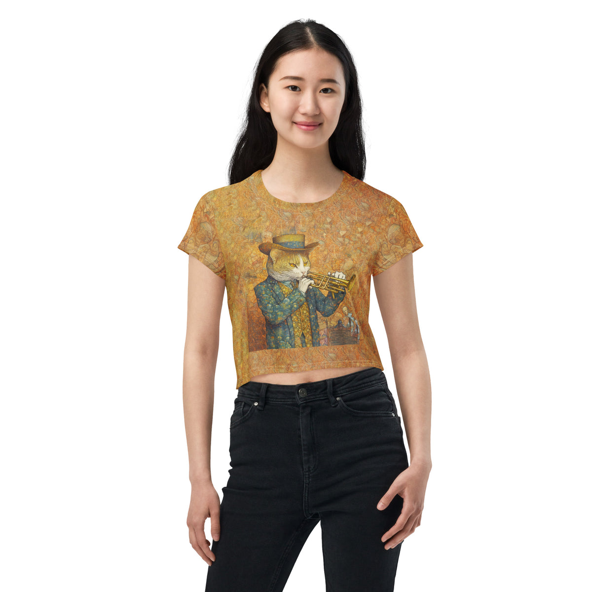 Cat's Whisker Whimsy Crop T-Shirt