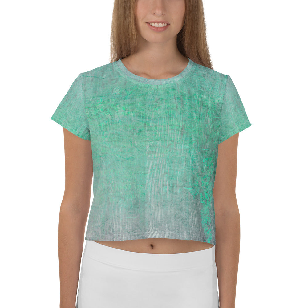 Velvet Touch Texture Crop T-Shirt