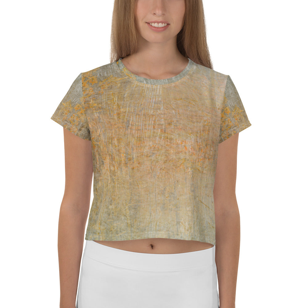 Bamboo Bound Texture Crop T-Shirt