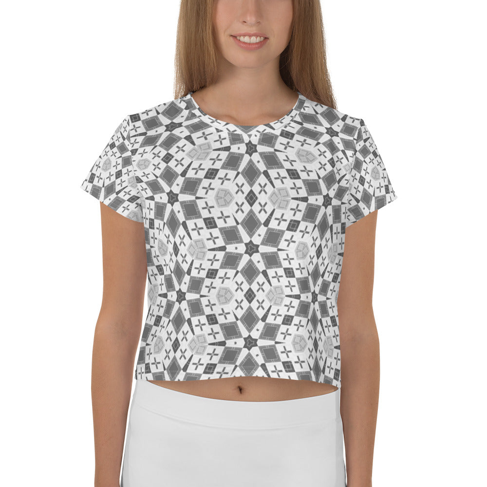 Serene Kaleidoscope Crop Tee